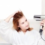 Girl With hair dryer